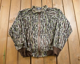 Vintage Woolrich Shadow Bark Camouflage Bomber Jacket Size Medium