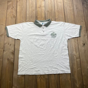 Vintage 90&#39;s Jurassic Park Universal Studios Button Up Shirt / Embroidered / 1990&#39;sPolo Shirt / Casual Wear / Workwear