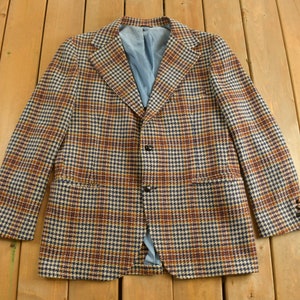 Vintage 1990s Boston Stone Blazer Jacket / Sport Jacket  / Vintage Jacket / Outdoor Jacket / Plaid / Formal