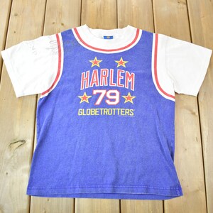 Vintage 1990s Harlem Globetrotters Basketball Graphic T-Shirt / Made In USA / YOUTH Size / Autographed