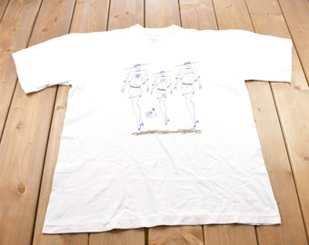 Vintage 1990s California Style Graphic T Shirt / Vintage T Shirt / Streetwear / Rare Vintage / Single Stitch / Unisex Vintage