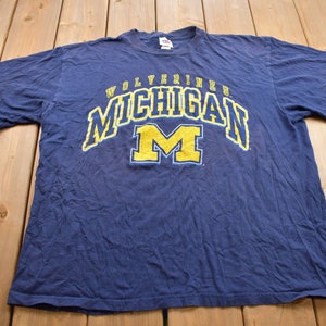 Vintage 1990s Michigan Wolverines University Collegiate T-Shirt / NCAA Tee / Americana / Sportswear / Sports / Rare Vintage