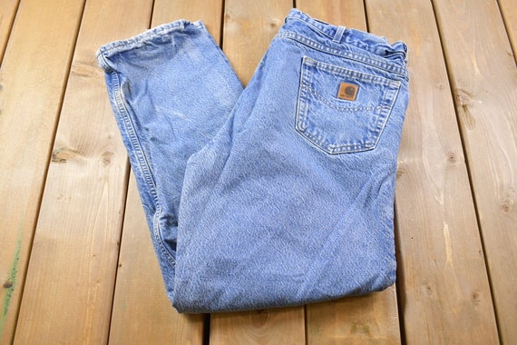 Vintage 1990s Carhartt Blanket Lined Carpenter Jeans Size 36 X 29 Carpenter Pants Distressed Carhartt Vintage Workwear Made in USA Etsy UK