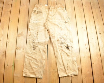 Vintage 1990s Carhartt Carpenter Pants Size 36 x 29.5 / 90s Work Pants / Paint Splattered / Vintage Carhartt / Distressed / Vintage Workwear