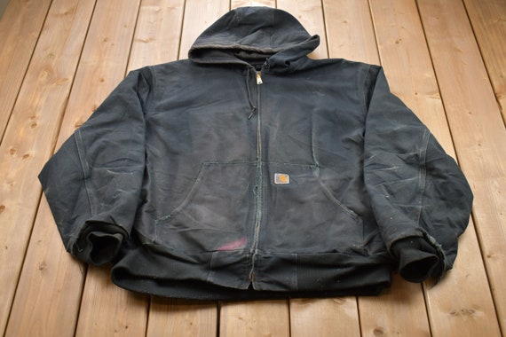 Vintage 1990s Carhartt Hooded Jacket / Workwear / Streetwear