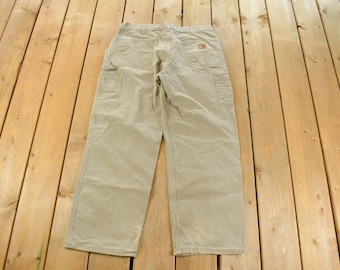 Vintage 2000s Carhartt Distressed Sun Faded Carpenter Pants Men's 34 x 28 / Y2K Carpenter Pants / Workwear / Dungarees