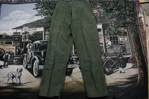 Vintage 1982 OG-107 Military Army Green Pants Size 32 X 31