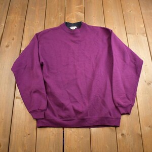Vintage 1990s Hanes Premium Double Crewneck Sweatshirt Made In USA