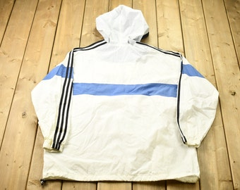 【archive】90s adidas Half-zip NylonJacket Vintage 90s Adidas Windbreaker Half Zip Checkered Jacket