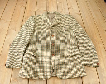 Vintage 80s Harris Tweed Blazer: Hand Woven Wool Coat, Made in 