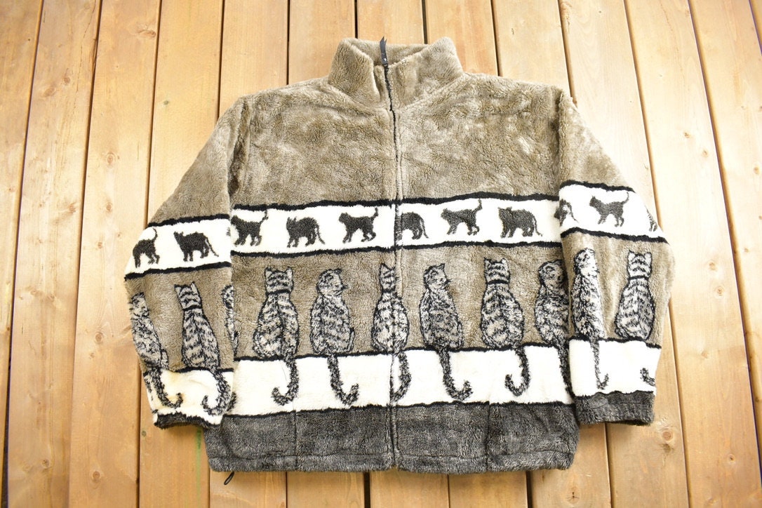fleece jacket cat