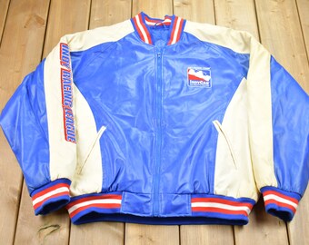 Vintage 1990s Indy Car Leather Bomber 