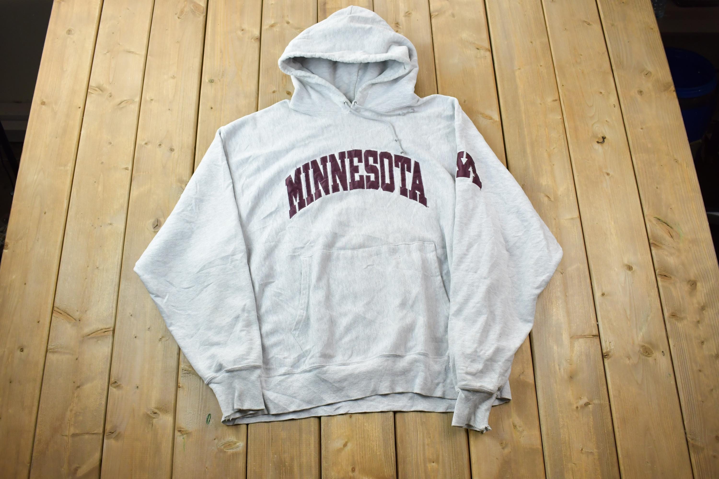 Vintage 1990s Champion Premium Reverse Weave Minnesota Hoodie