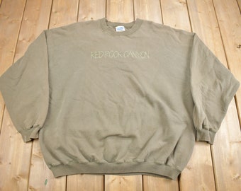 Vintage 1990s Red Rock Canyon Sweatshirt mit Rundhalsausschnitt / 90s Crewneck / Streetwear / Bestickt