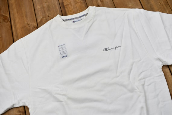 Vintage Deadstock Blank White Champion Sweatshirt… - image 2