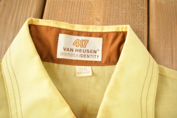 Vintage 1990s 417 Van Heusen Blank Button Up Shir… - image 3