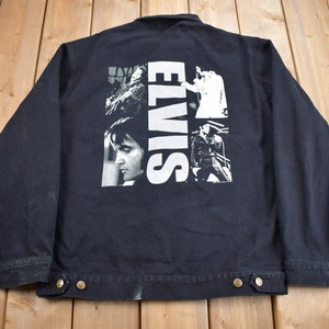 Vintage 1990s Elvis Presley Graphic Jean Jacket / Souvenir / Streetwear / Vintage Jean Jacket / Elvis Merch