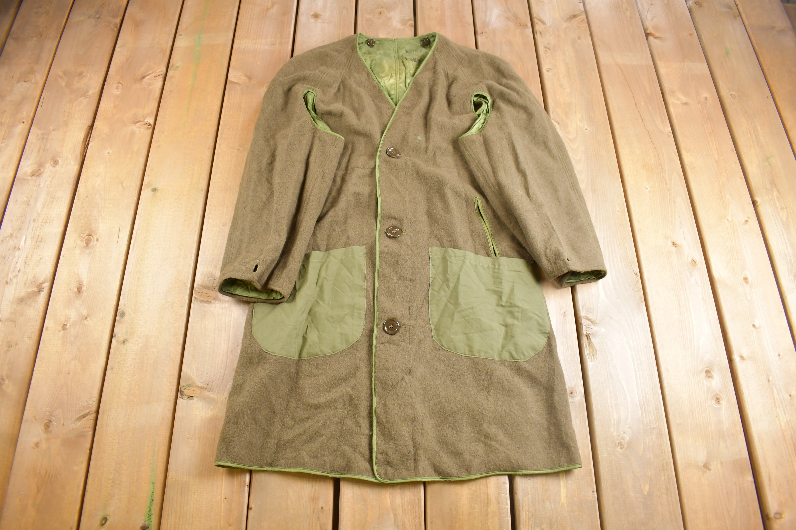 ジャケット・アウター 50s US ARMY M-1950 patch work liner coat 1950s Army Liner - Etsy Canada
