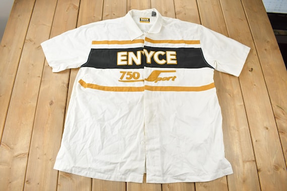 Vintage Y2K Enyce Racing Button up Short Sleeve Shirt / 90s
