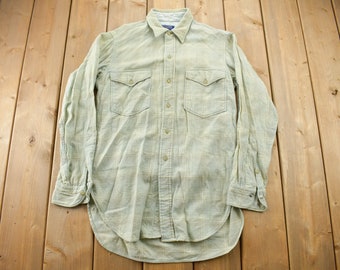 Vintage 1970s Pendleton Plaid Button Up Board Shirt / 100% Virgin Wool / Outdoor / Made In USA / Flannel