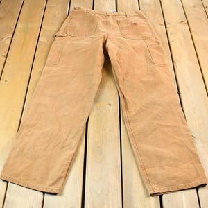 Vintage 2000s Dark Tan Carhartt Work Pants Size 32 x 32 / 00s Carpenter Pants / Vintage Carhartt / Relaxed Carhartt / Vintage Workwear