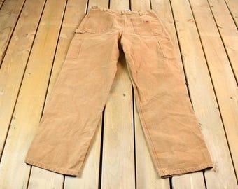 Vintage Carhartt Carpenter Pants Tan Canvas Union Made in USA