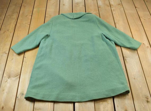 Vintage 1960s Fredleys Mint Green Wool Button Up Jacket / 60s Wool / Fall Jacket / Trench Coat / Streetwear / Formal / Don La Vigna New York View 2