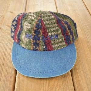 Vintage 1990s Nat Lacen Ski Embroidered Blanket Hat / OSFA / 90s Hat / Vintage Strap Back / Souvenir Cap / Embroidered
