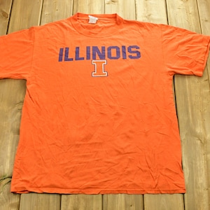 Vintage 1990s University of Illinois Fighting Illini Collegiate T-Shirt / NCAA Tee / Americana / Sportswear / Athleisure