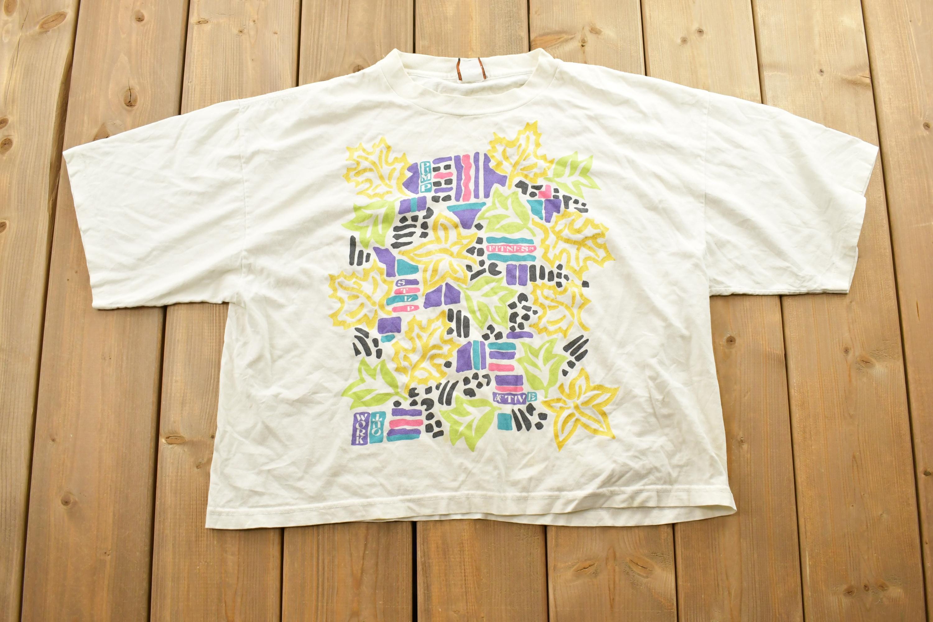 トップス 90s Body Detals Art T-shirt Vintage 1990s Body Details Fitness Graphic T-shirt / Vintage