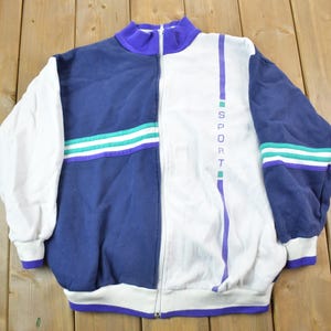 Vintage 1990s Quarter Zip Sport Crewneck Sweatshirt