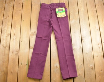 Wrangler Cowboy Cut Deadstock Vintage 1980s Jeans Size 31 x 32 Burgundy / New With Tags / 80s Denim / Union Made In USA / Slim Fit