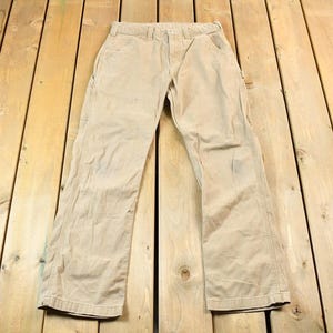 Vintage 1990s Light Tan Carhartt Work Pants Size 32 x 30 / 90s Carpenter Pants / Vintage Carhartt / Relaxed Carhartt / Vintage Workwear