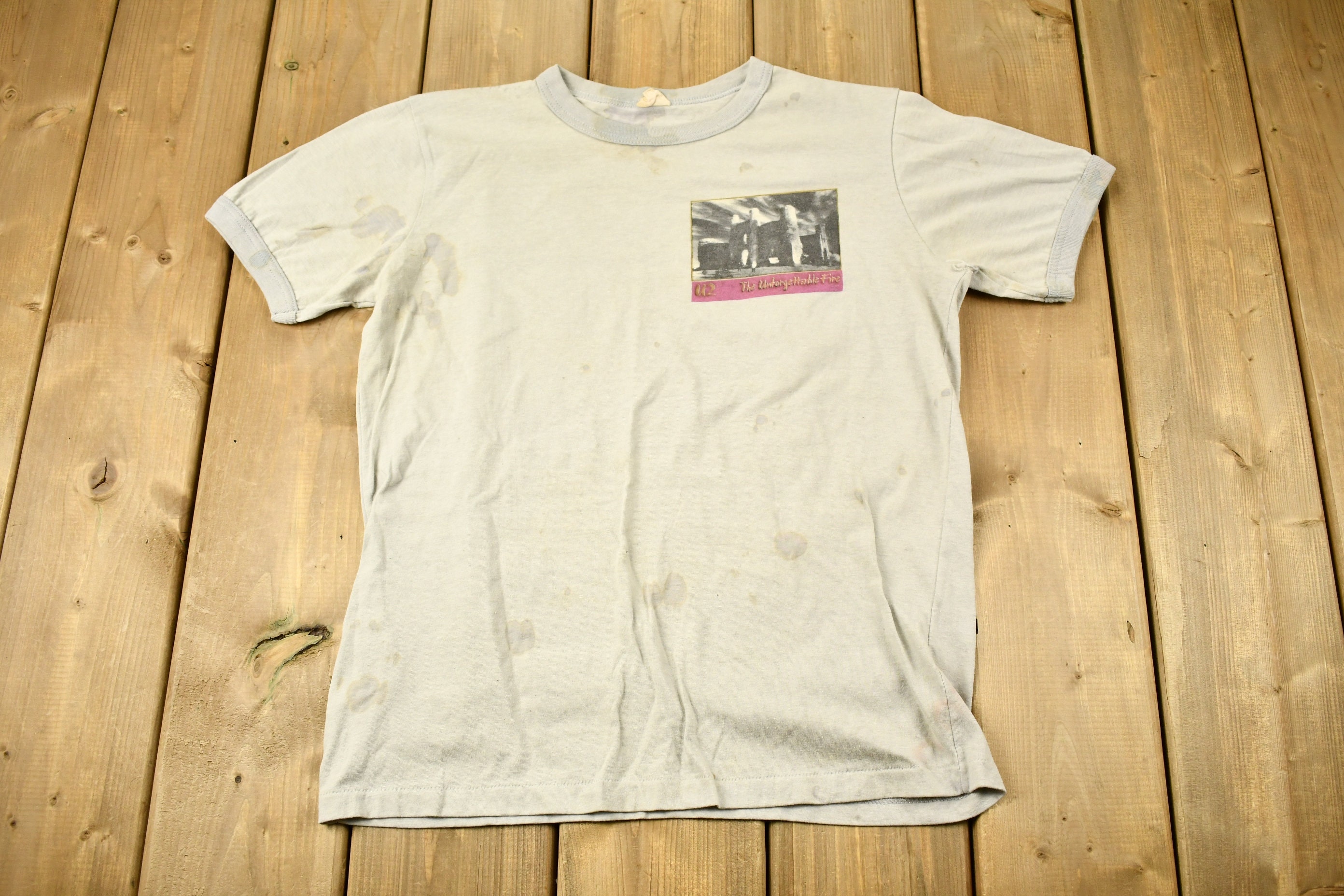 Vintage 1984 U2 the Unforgettable Fire Album Promo Band T-shirt 
