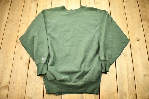 トップス CHAMPION - 90s REVERSE WEAVE / GREEN /XL Vintage 1990s Forest Green Champion Reverse Weave Crewneck