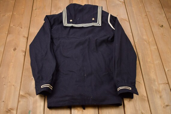 Vintage 1940s Wwll Naval Clothing Factory Wool Sweater / Navy Wool