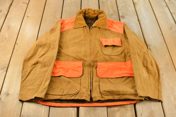 Vintage 1970s Saftbak Hunting Canvas Jacket Men's Lar… - Gem