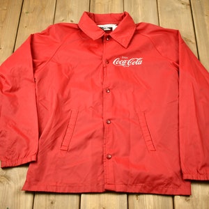 Vintage 1970s Coca-Cola Embroidered Chalk Line Windbreaker Jacket / Made in USA / Vintage Workwear / Streetwear / Athleisure