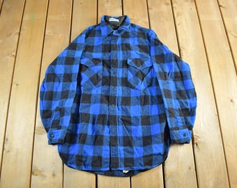 50s True Vintage Chill Chaser by Blue Top Blue Flannel Shirt