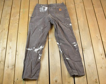 Vintage 1990s Carhartt Painter Denim Work Pants Size 38x34/ 90s