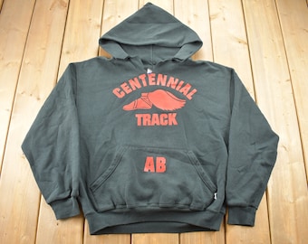 Vintage 1990s Centennial Track Russell Athletics Hoodie / 90s Hoodie / Vintage Sweater / Collegiate Hoodie