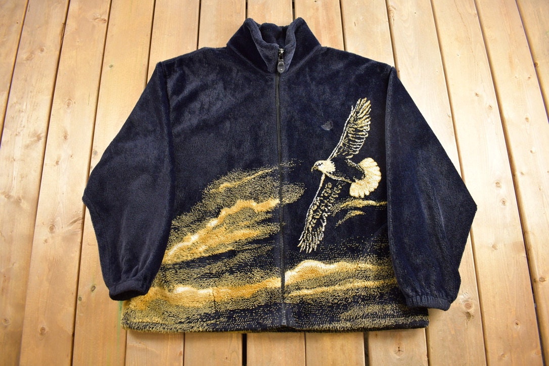 Eagles Zip up Jacket Etsy UK