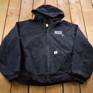 Vintage 1990s Carhartt Full Zip Hooded Workwear Jacket