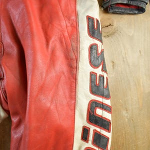 Vintage 1980s Dainese Crono Suit Motorcycle Racing Uniform Coveralls Men's 52 / 90s Leather Motorcycle Jacket / Moto Leather Coat bild 5