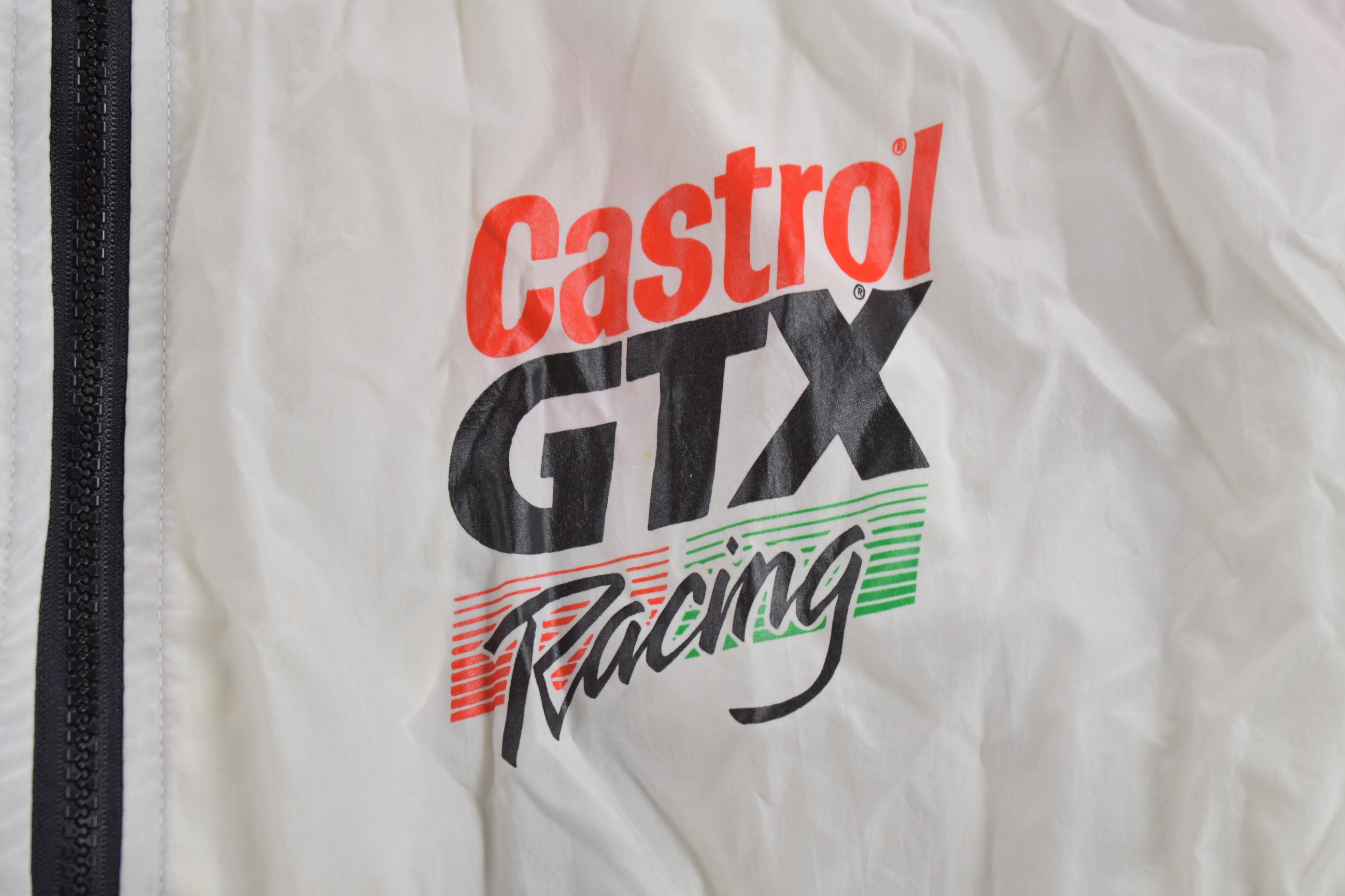 Vintage 1990s Castrol GTX Racing Windbreaker Jacket / Light