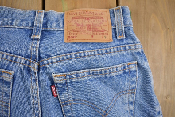 Vintage 1990s Levi's 550 Red Tab Blue Denim Jeans… - image 4