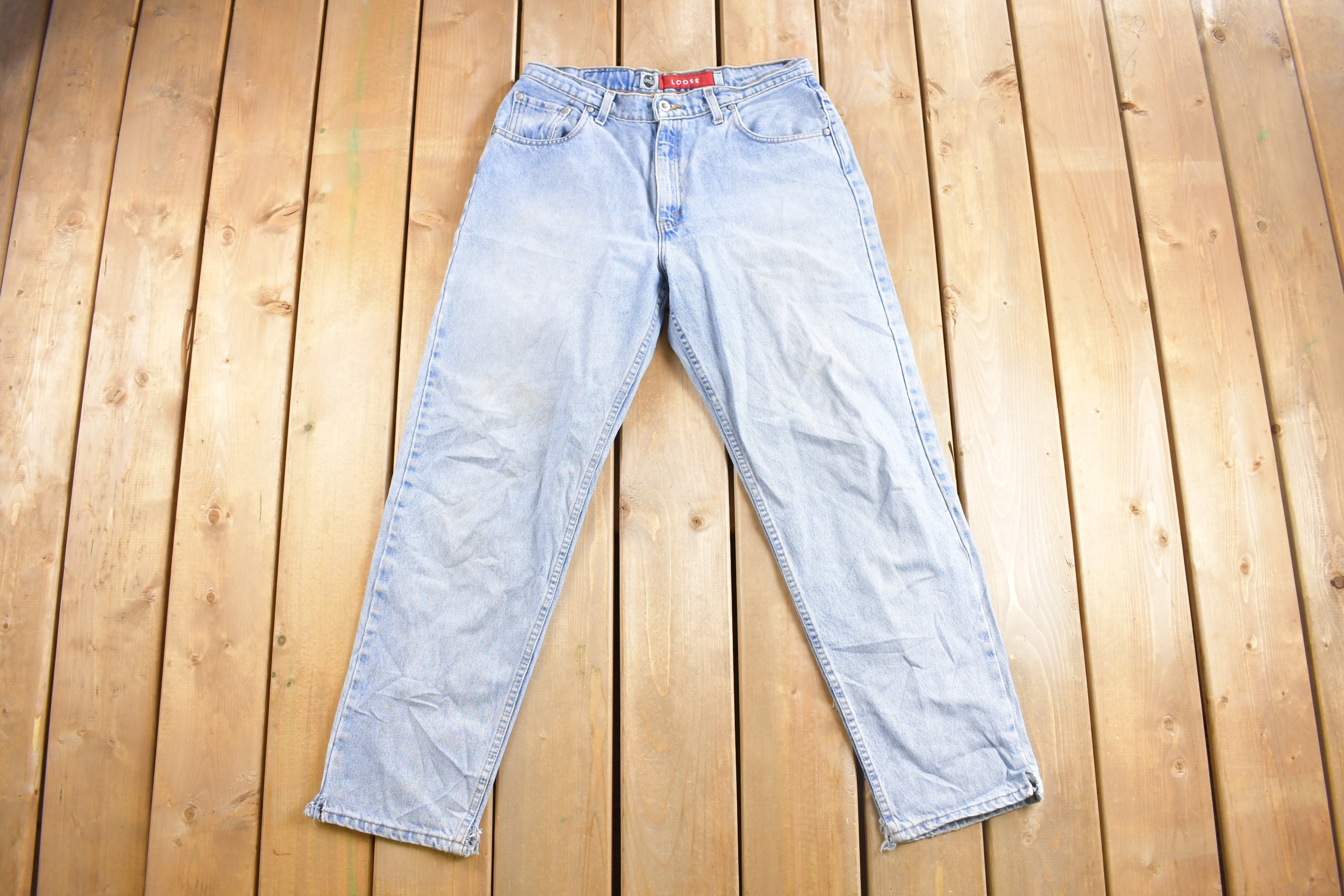 Vintage 1990s Levi Silver Tab Straight Loose Jeans Size 32 X