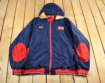 Men's Embroidered COOGI Australia Zip up Hoodie Jacket Size Large