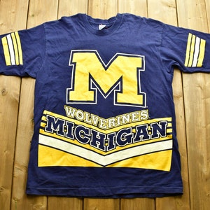 Vintage 1990s University of Michigan State Wolverines Collegiate T-Shirt / NCAA Tee / Americana / Sportswear / Athleisure / Made In USA
