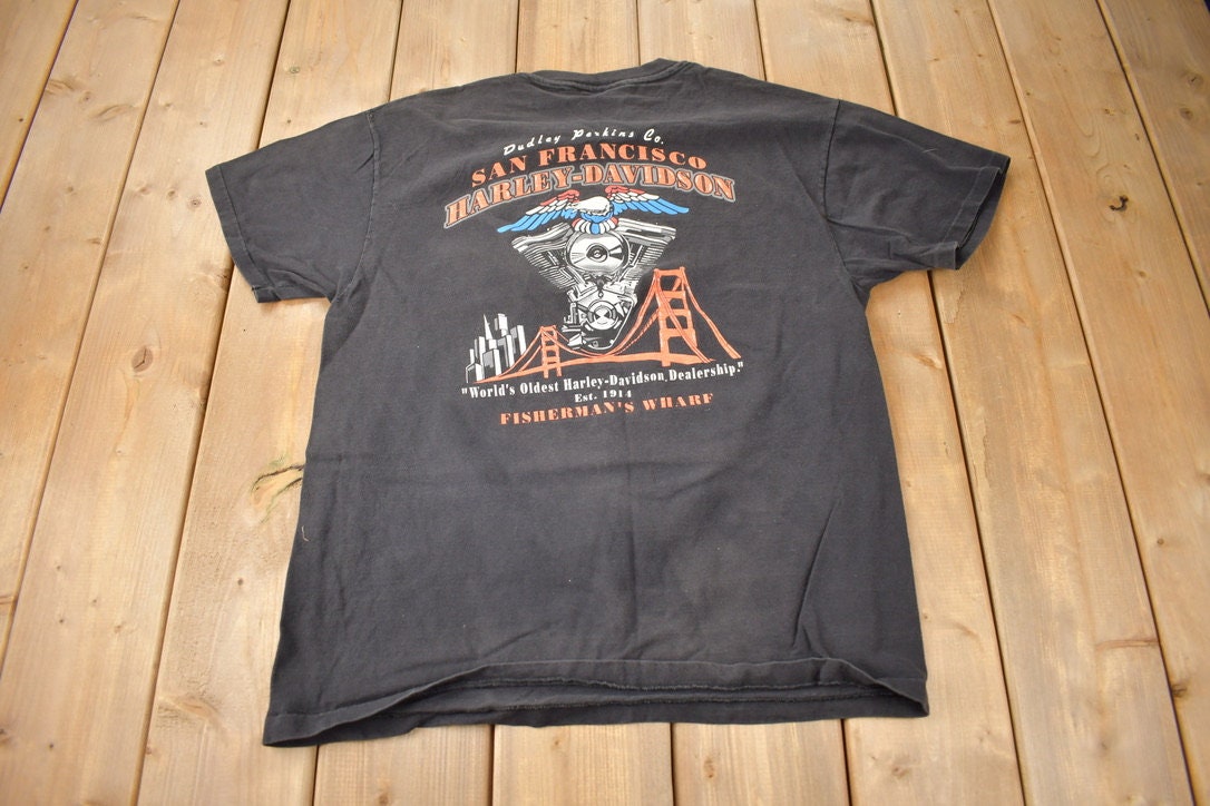 Vintage 1990s San Francisco Harley Davidson Motorcycles